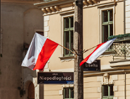 Flagi na ulicach Poznania