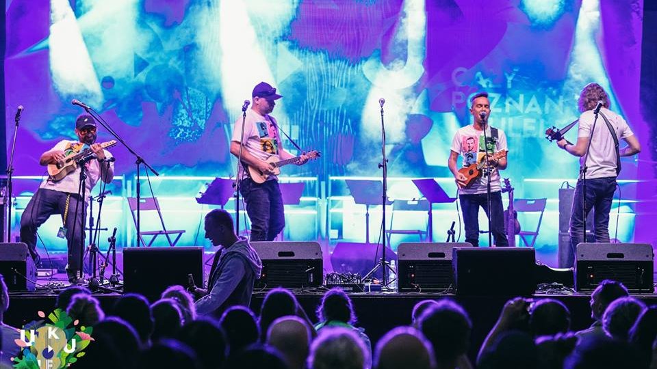 Koncert z zeszłorocnej edycji festiwalu Cały Poznań Ukulele fot. archiwum organizatorów
