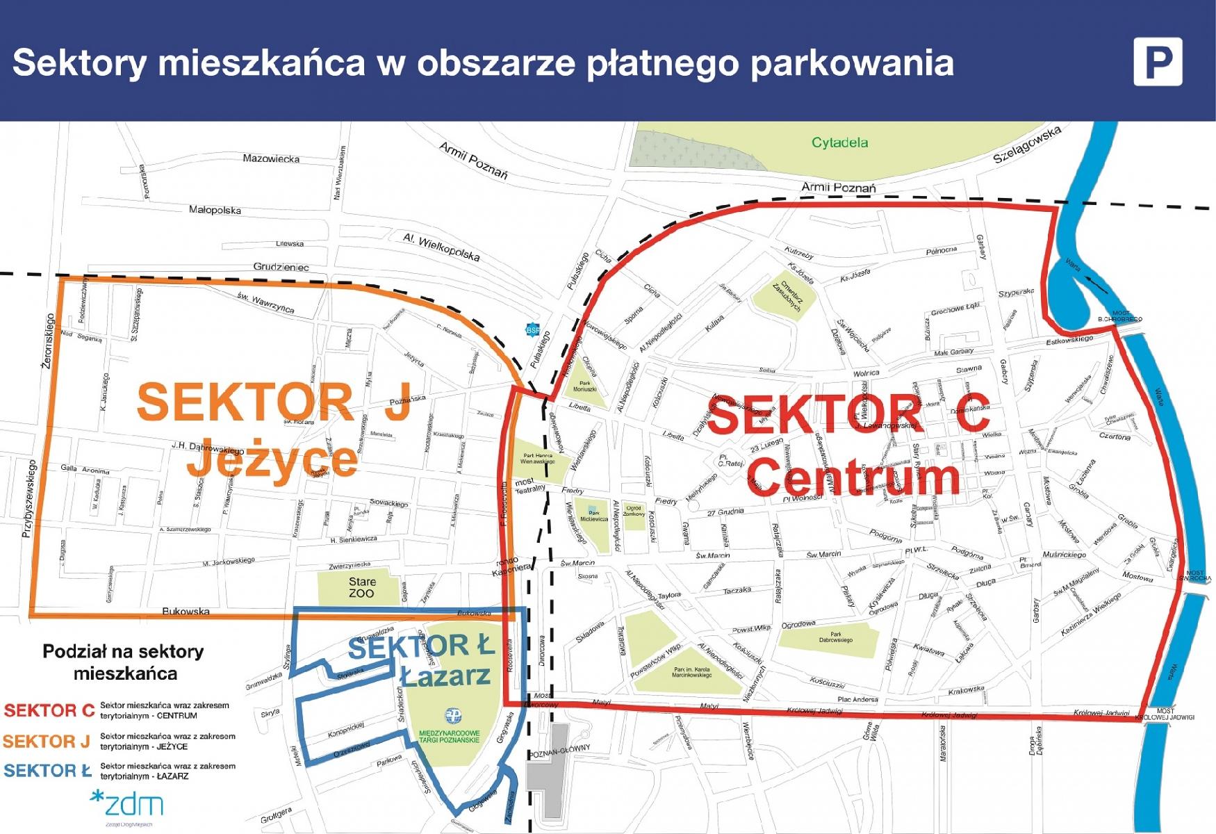 Sektory w strefie płatnego parkowania - grafika rozmowy