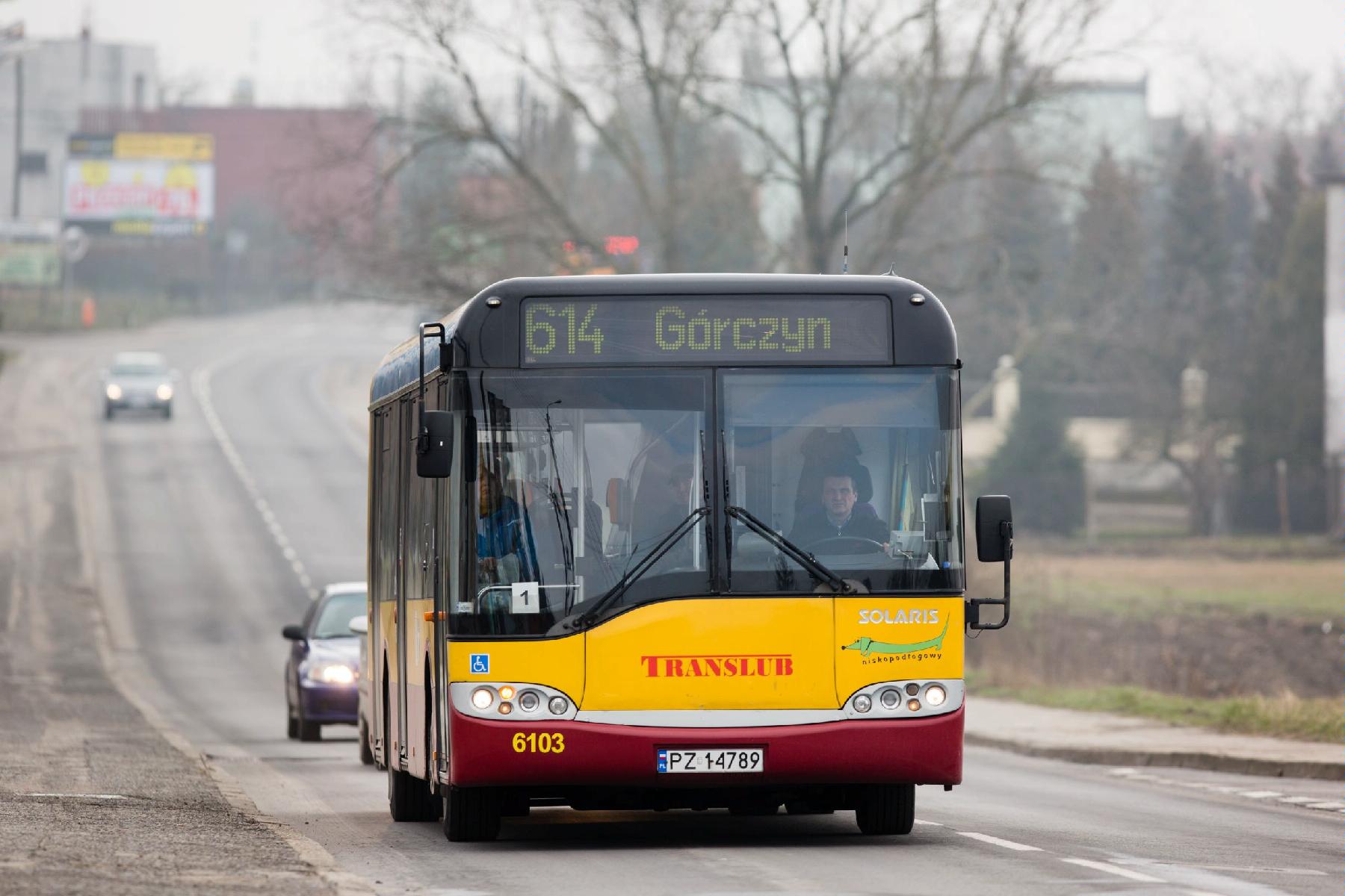 Podmiejski autobus linii 614 - grafika rozmowy