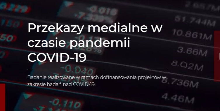 Grafika z nazwą badania, w tle zdjęcie: tabela giełdowa z liczbami - grafika rozmowy