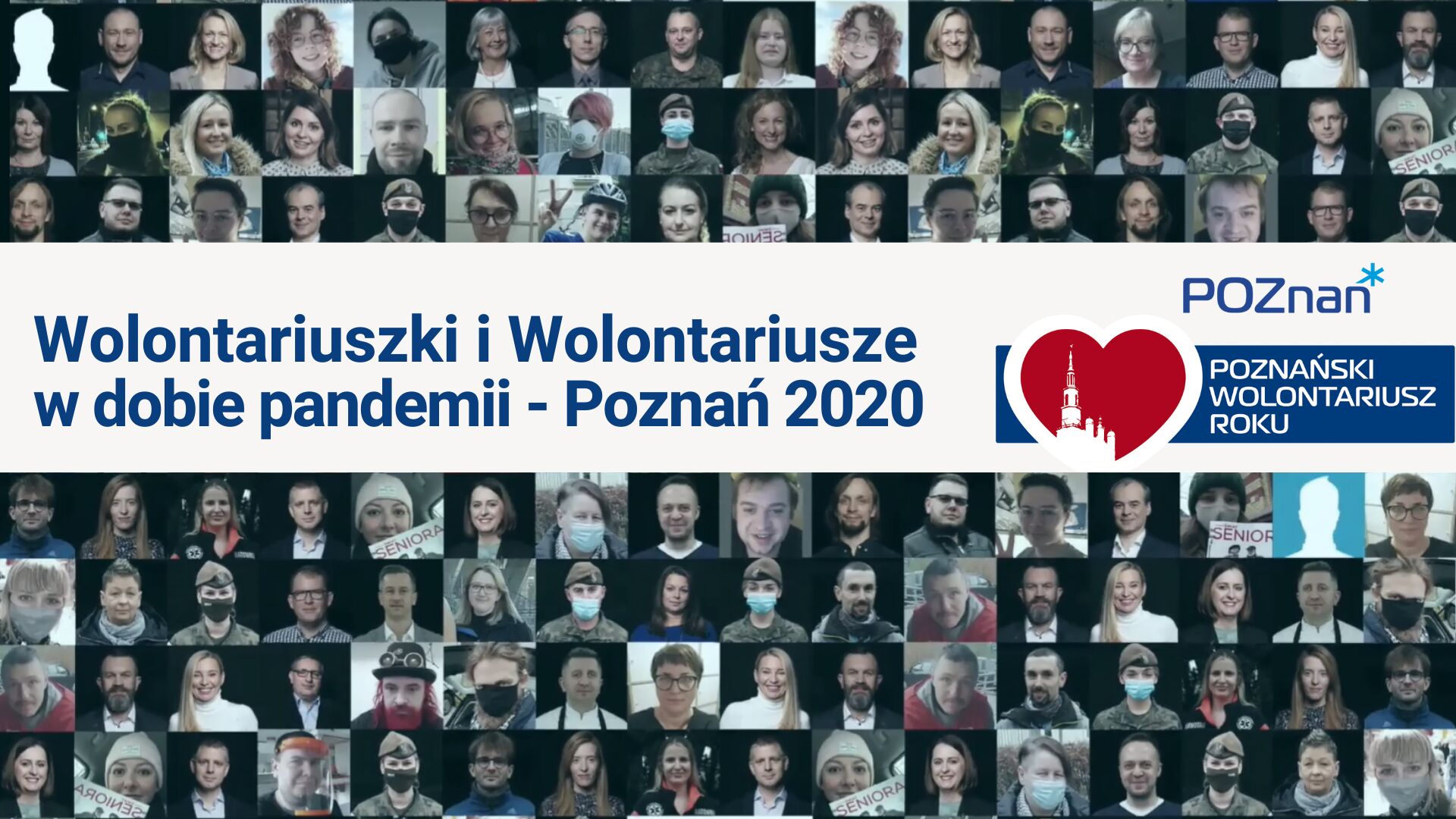 Kolaż zdjęć wolontariuszy. - grafika rozmowy