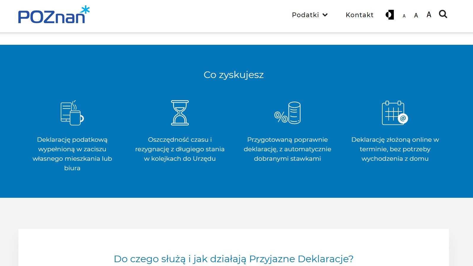 Galeria zdjęć przedstawia wygląd witryny www.przyjazne-deklaracje.pl/poznan/.