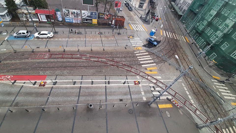 Zdjęcie z Kupca Poznańskiego na nowy łuk dla tramwajów