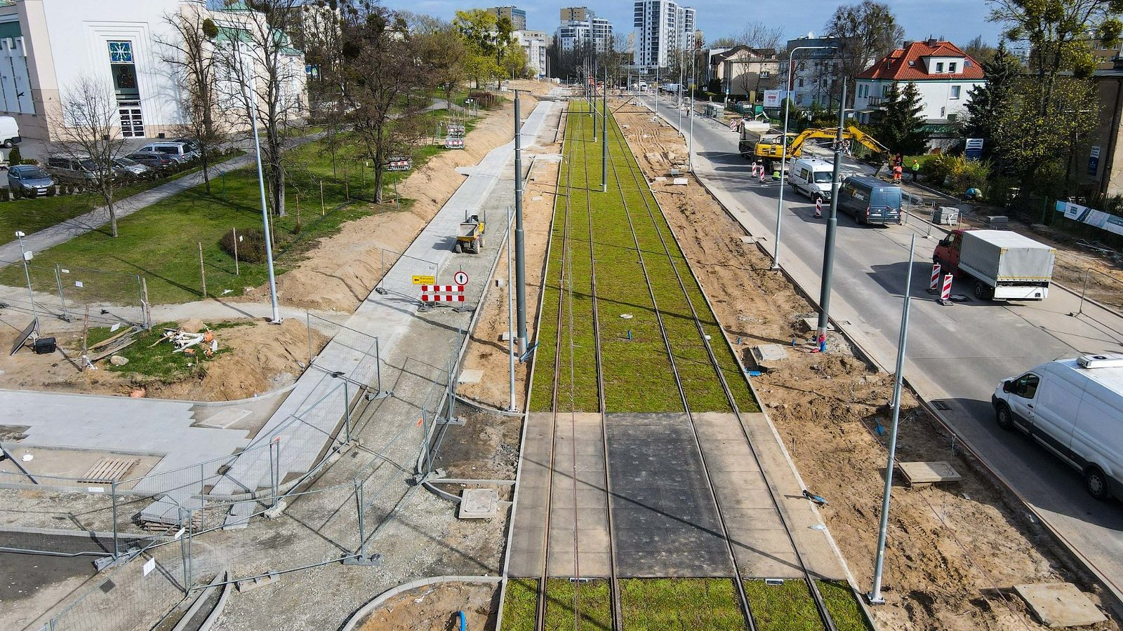 Galeria zdjęć z postępu prac przy budowie trasy tramwajowej na Naramowice