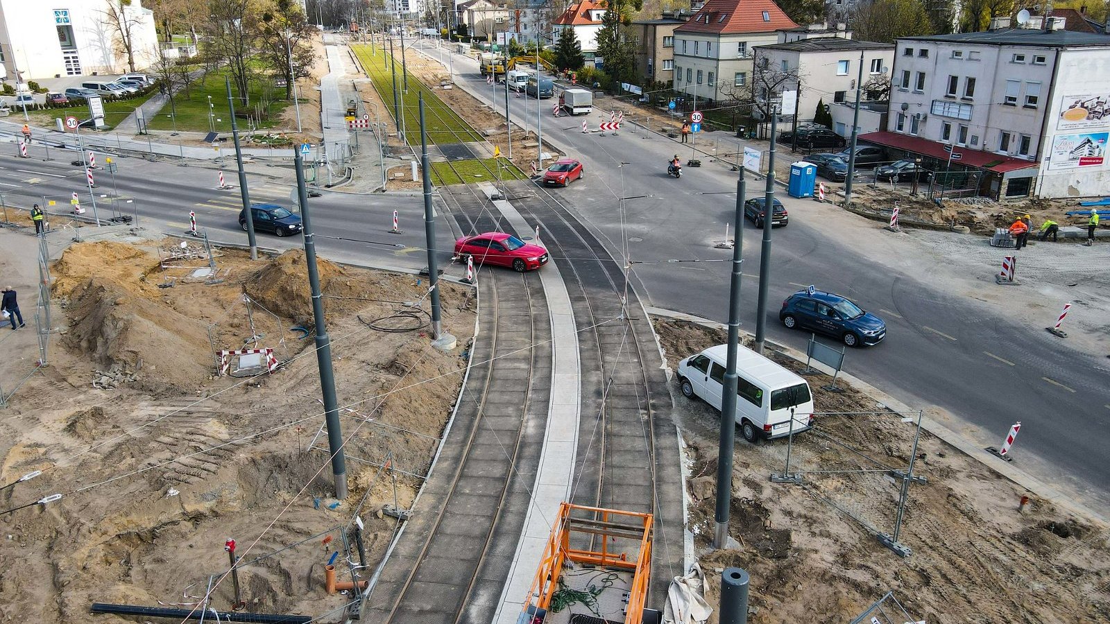 Galeria zdjęć z postępu prac przy budowie trasy tramwajowej na Naramowice