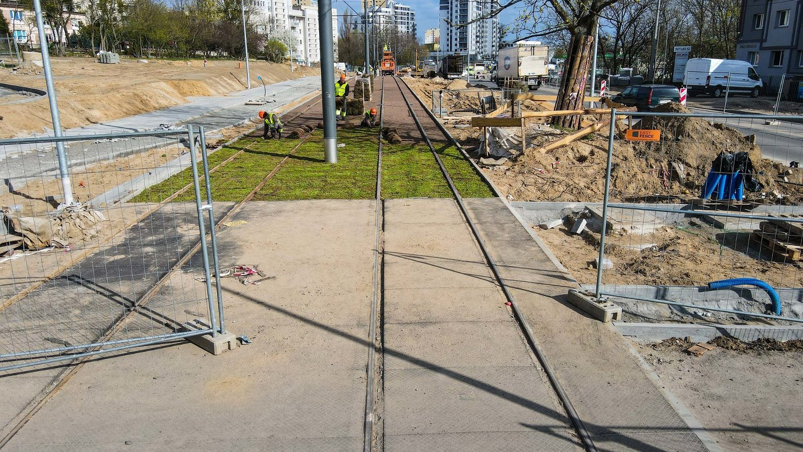 Galeria zdjęć z postępu prac przy budowie trasy tramwajowej na Naramowice