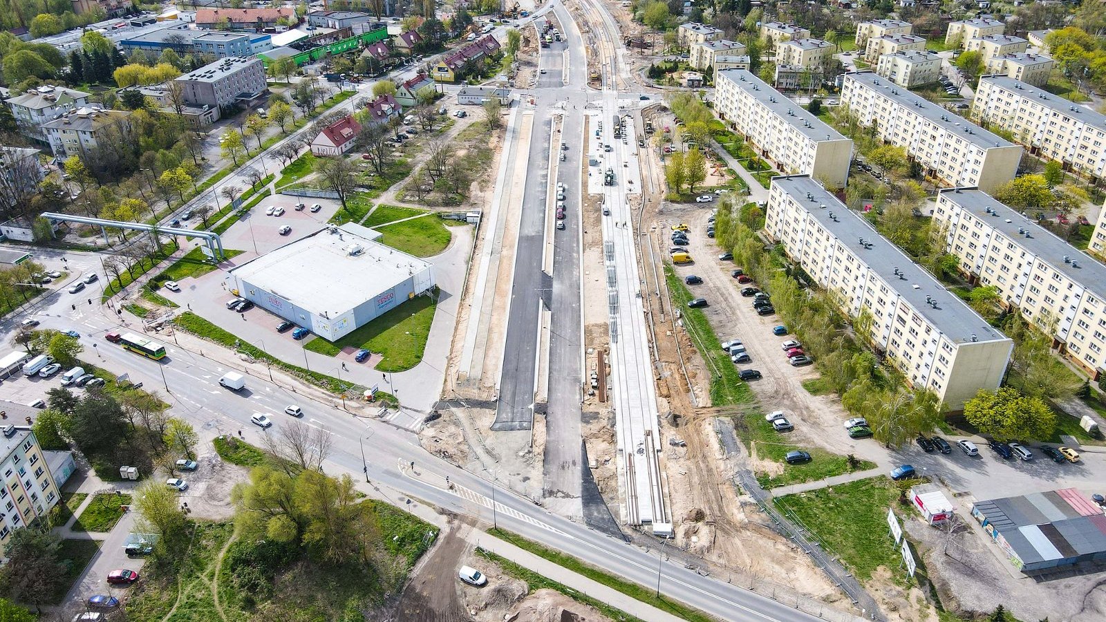 Galeria zdjęć z ul. Nowej Naramowickiej i próbnych przejazdów autobusów