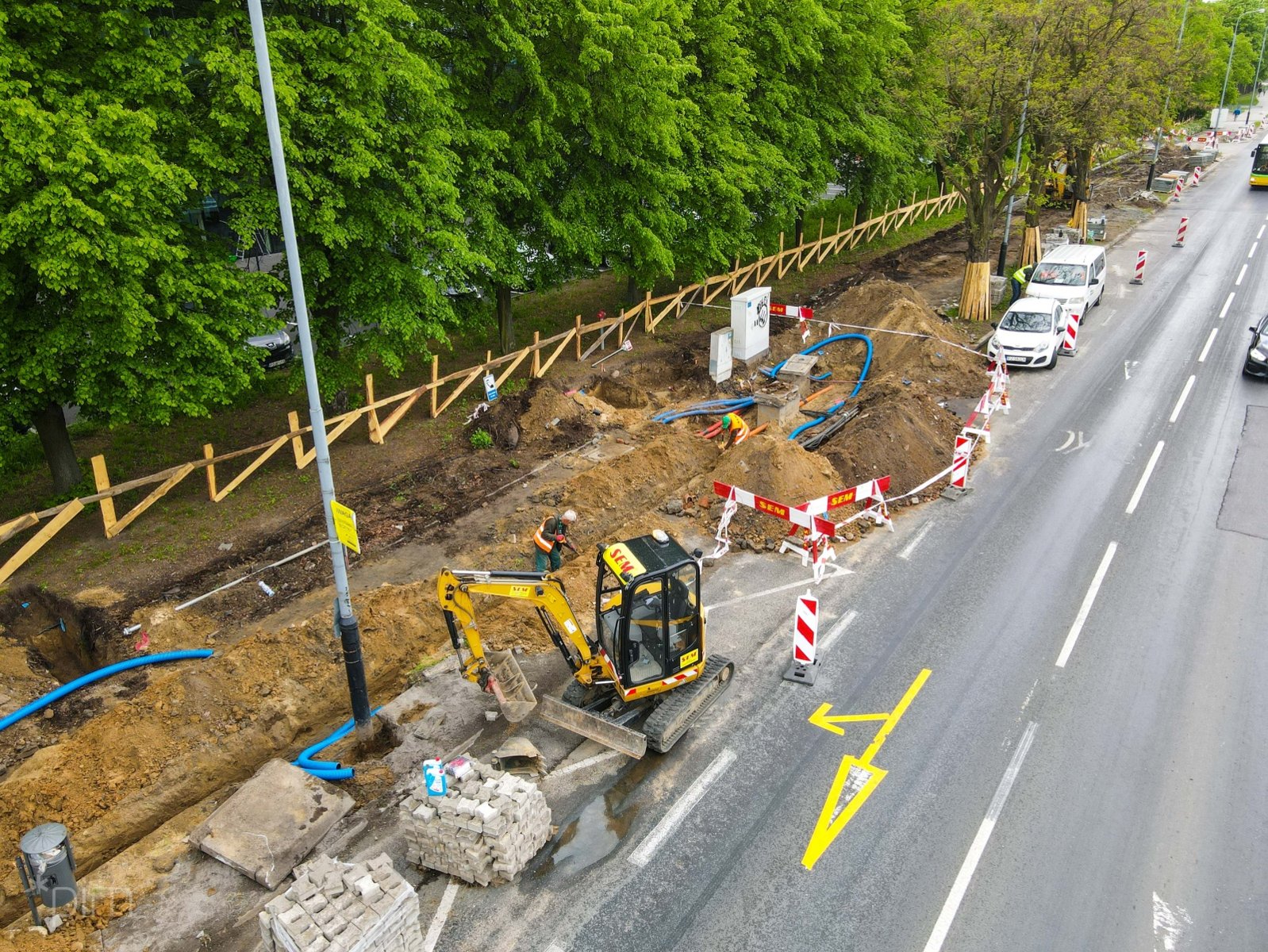 Galeria zdjęć z budowy drogi rowerowej przy ul. Grunwaldzkiej - grafika rozmowy