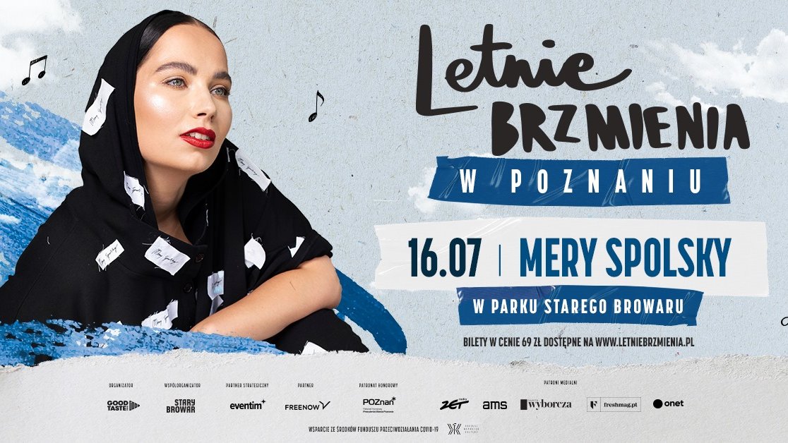 Grafika przedstawia zdjęcie artystki i informację na temat koncertu.