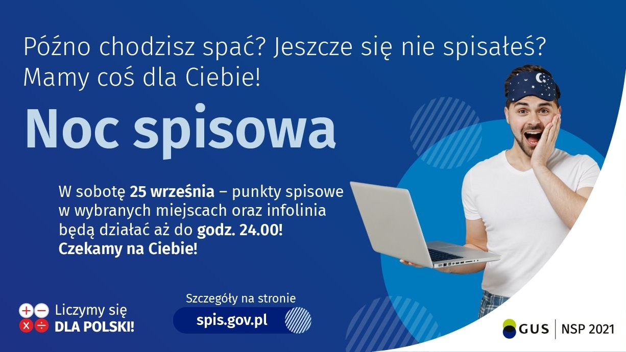 Plakat promujący Noc Spisową.