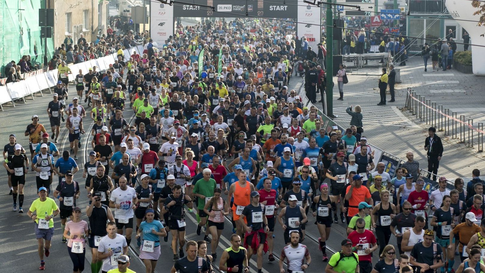 Biegacze na starcie maratonu w 2019 roku