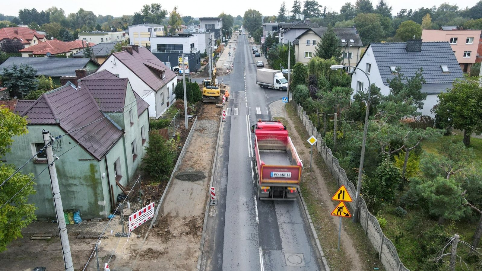 Galeria zdjęć z budowy chodnika i drogi rowerowej wzdłuż ul. Złotowskiej