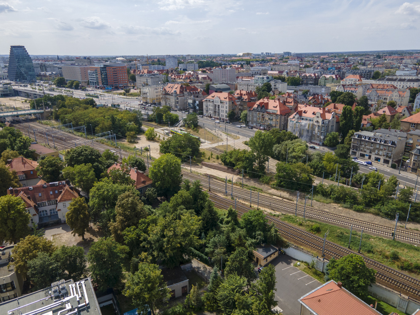 Panorama Poznania z lotu ptaka. - grafika rozmowy