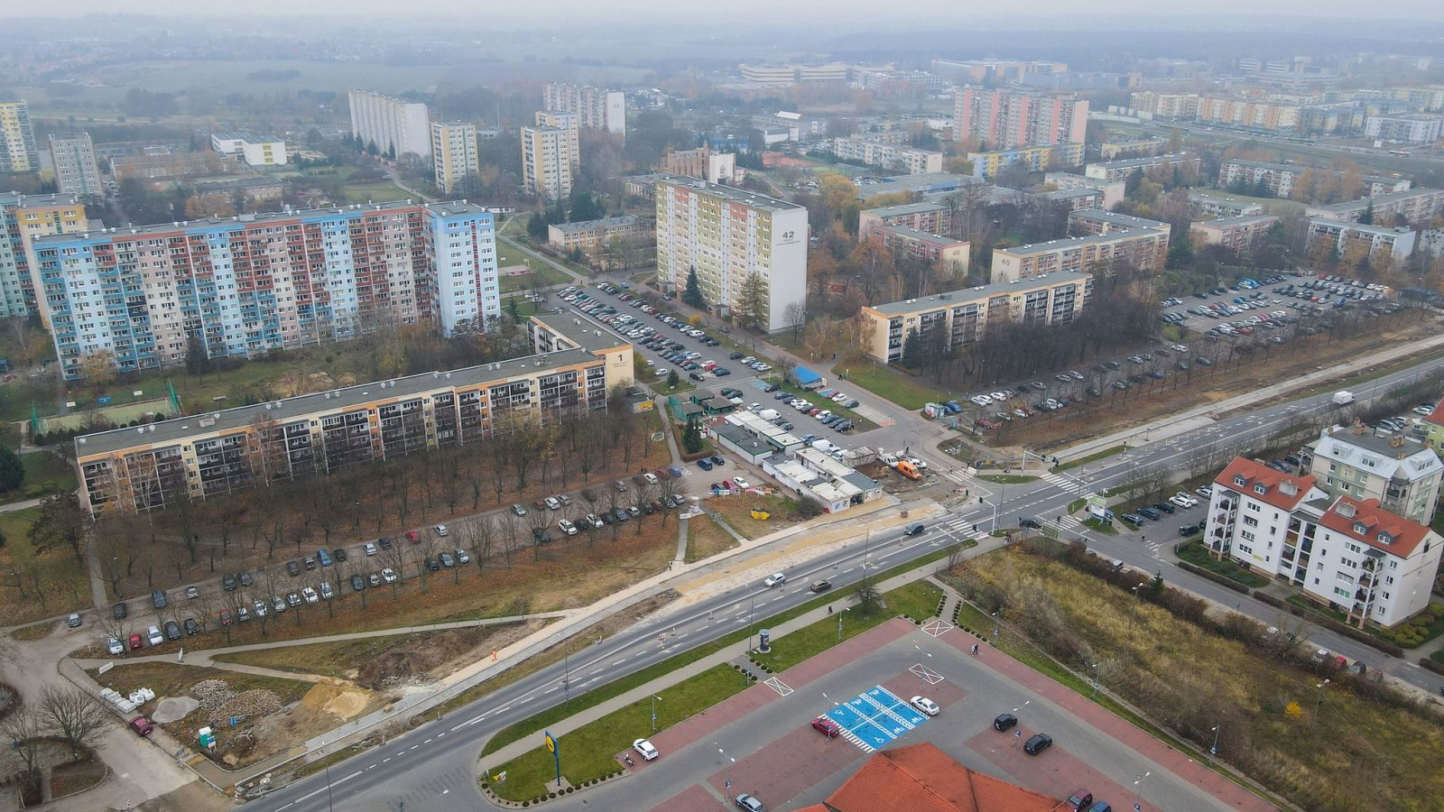 Galeria zdjęć z budowy drogi rowerowej i chodnika przy ul. Szymanowskiego