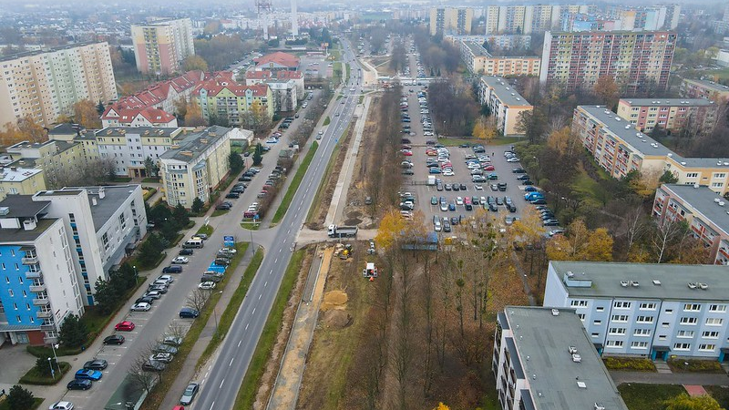 Galeria zdjęć z budowy drogi rowerowej i chodnika przy ul. Szymanowskiego