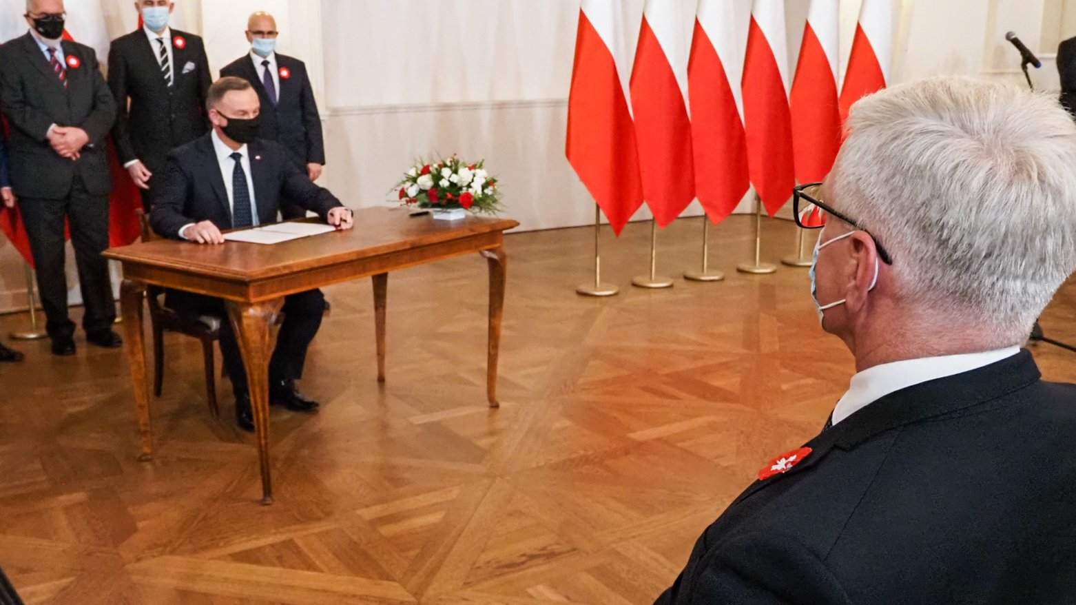 Na zdjęciu Jacek Jaśkowiak, prezydent Poznania i Andrzej Duda, prezydent Polski.