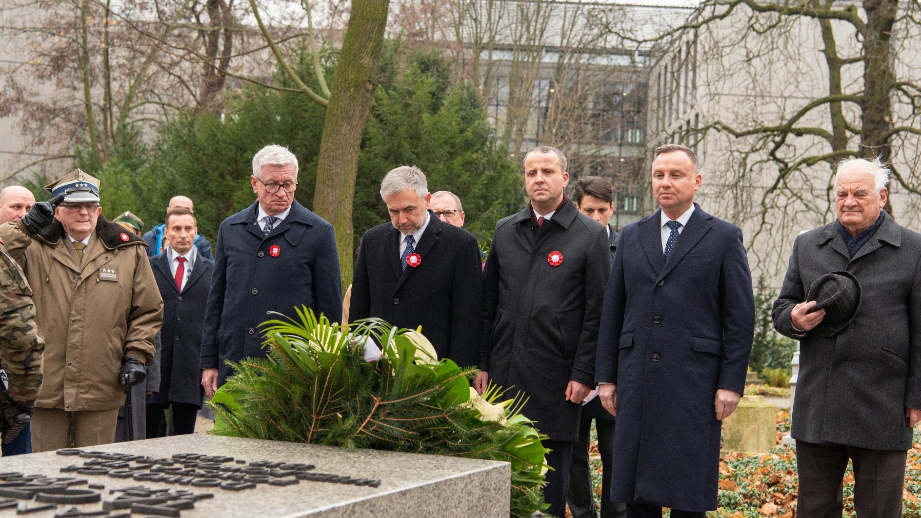 Na zdjęciu Jacek Jaśkowiak, prezydent Poznania, Andrzej Duda, prezydent Polski, Marek Woźniak, marszałek województwa wielkopolskiego oraz Michał Zieliński, wojewoda wielkopolski.