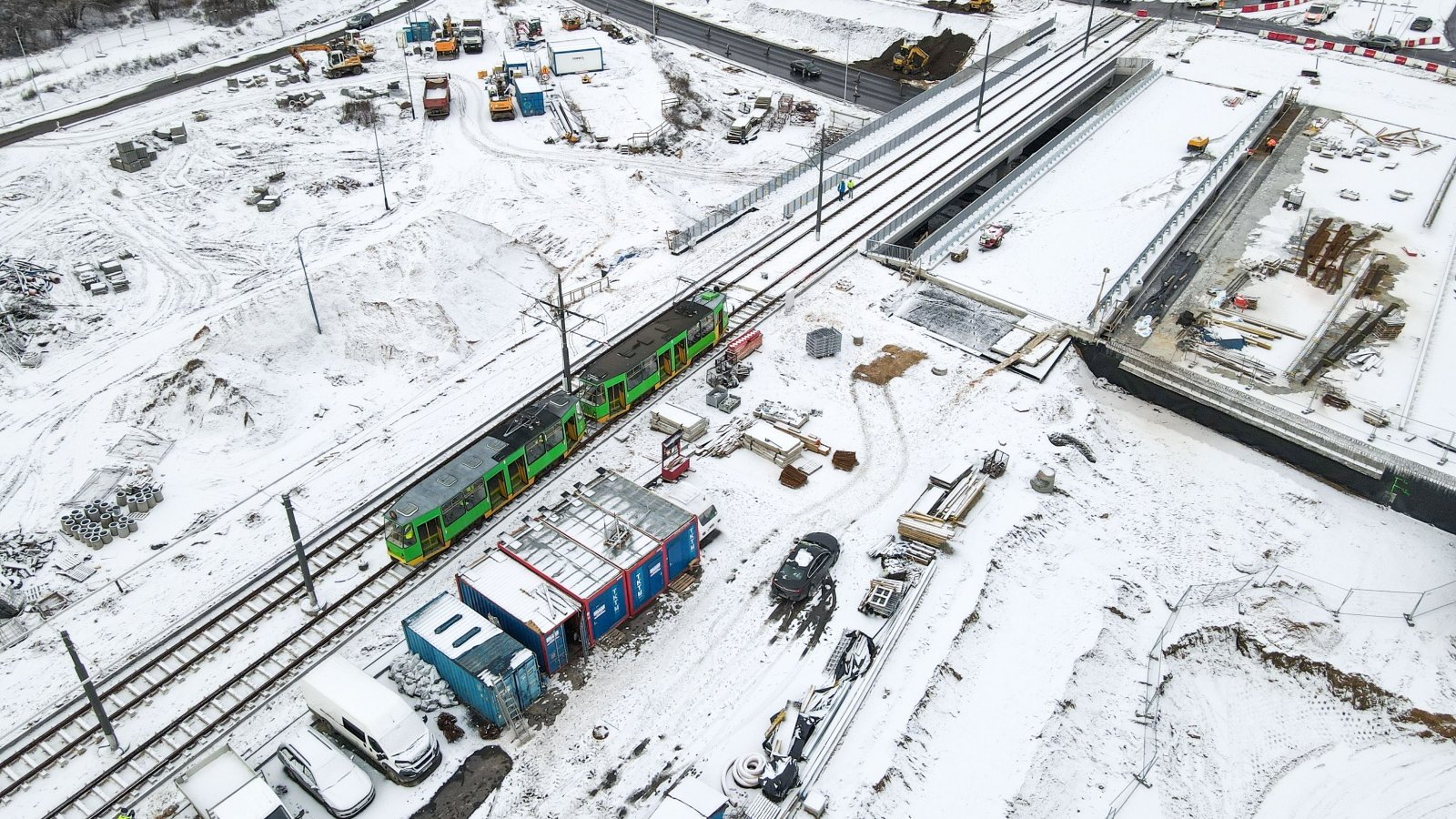 Galeria zdjęć z testów na trasie tramwajowej na Naramowice