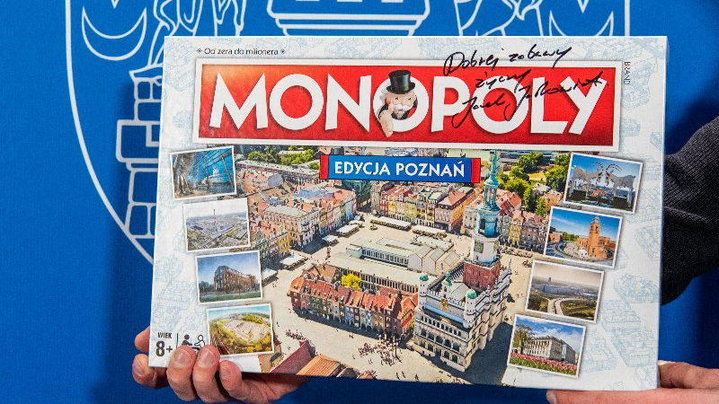 Poznańska edycja gry Monopoly.