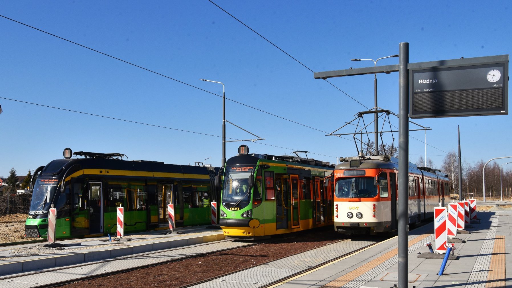 Galeria zdjęć z testów na trasie tramwajowej na Naramowice