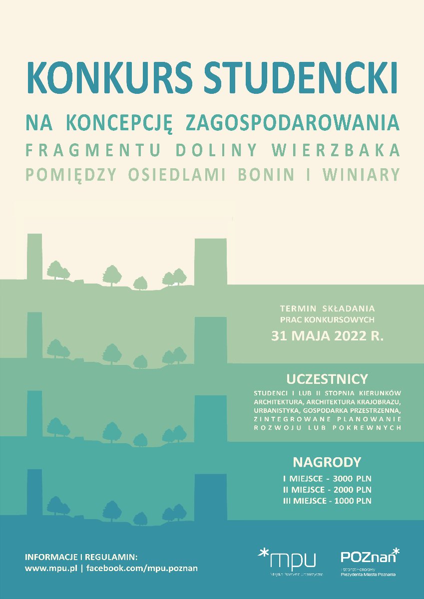 Plakat na konkurs zagospodarowania doliny Wierzbaka. - grafika rozmowy