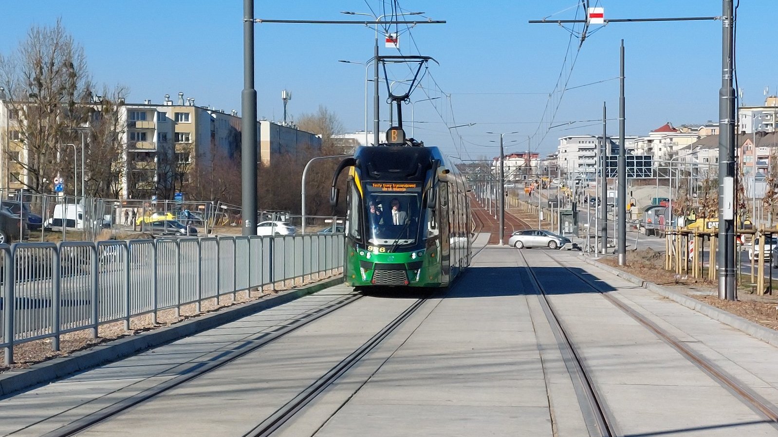 Zdjęcie z jazd testowych na trasie na Naramowice