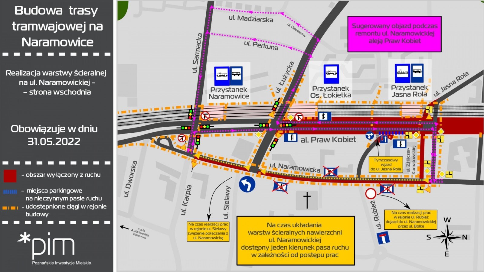 Mapka przedstawiająca zmiany w ruchu.