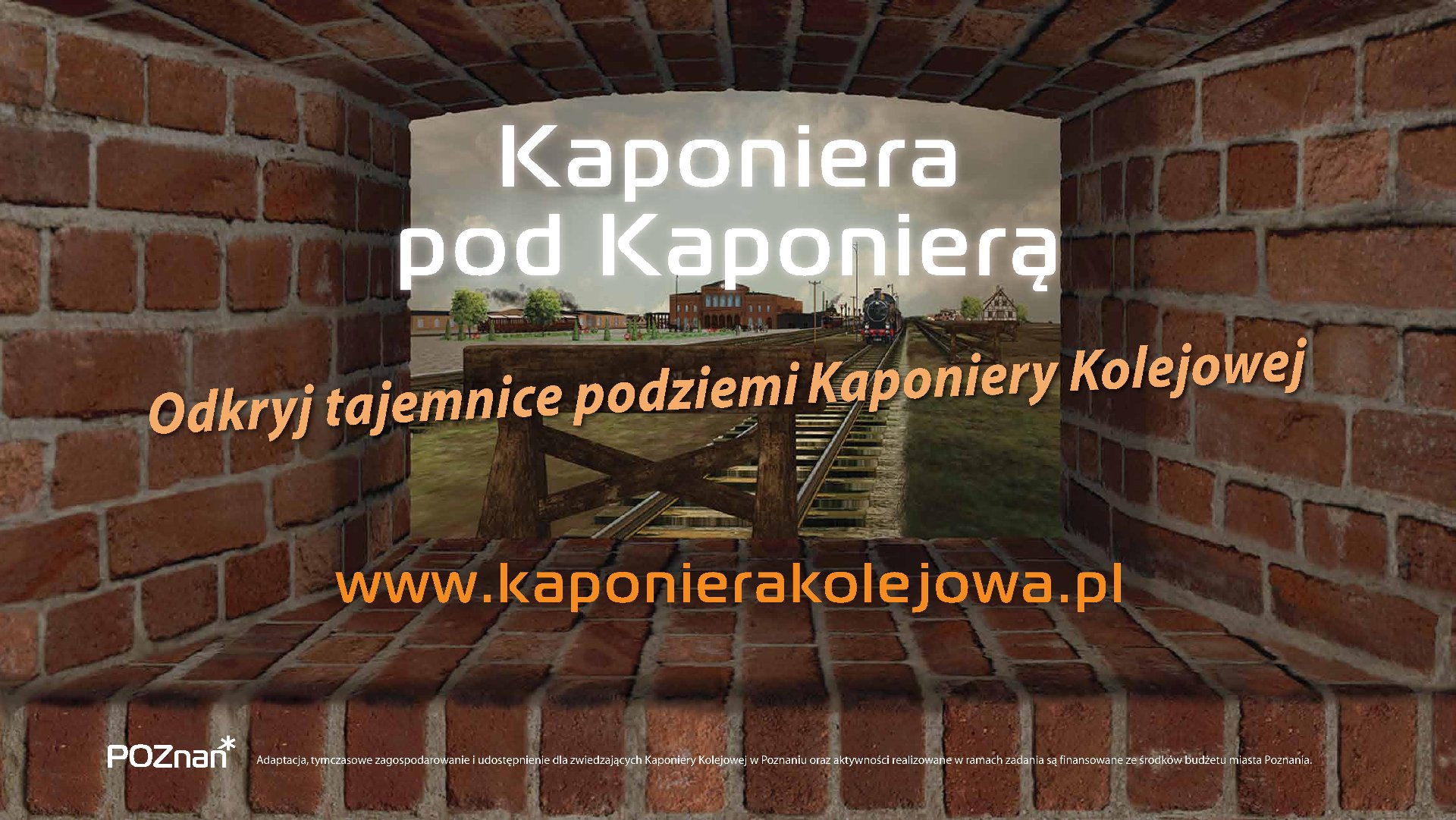 Plakat zwiedzania Kaponiery - grafika rozmowy