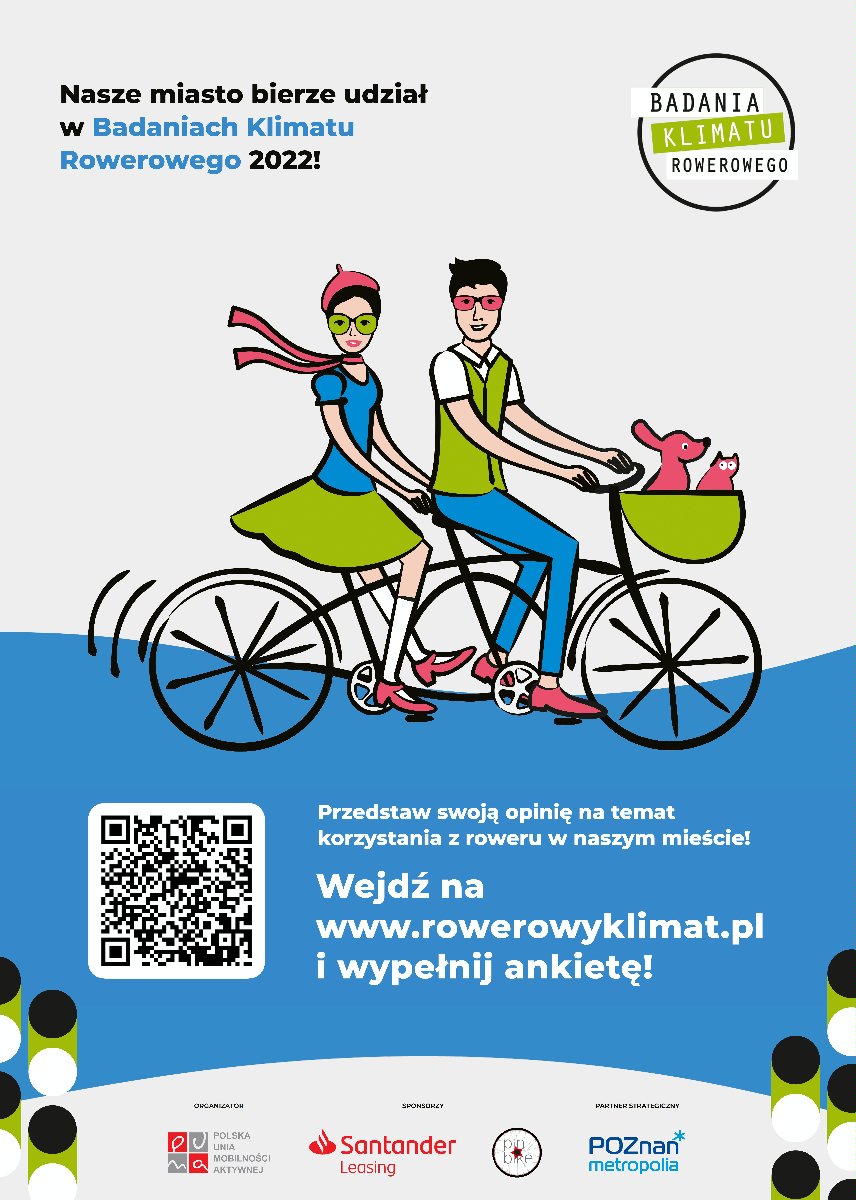 Plakat Badania Klimatu Rowerowego 2022 - grafika rozmowy