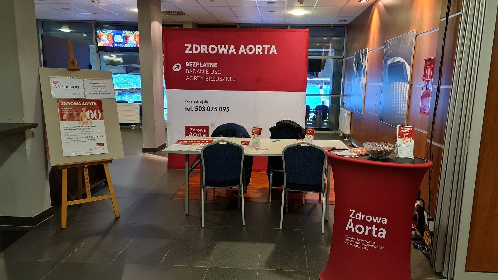 Na zdjęciu stoisko programu zdrowa aorta