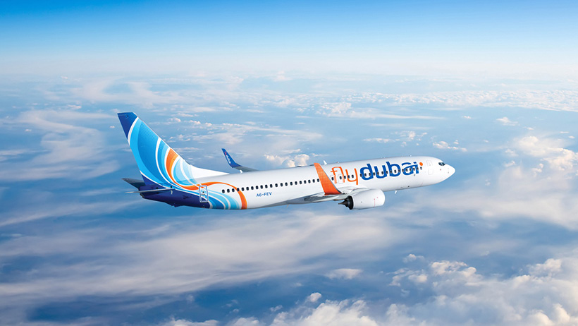 Samolot linii flydubai - grafika rozmowy