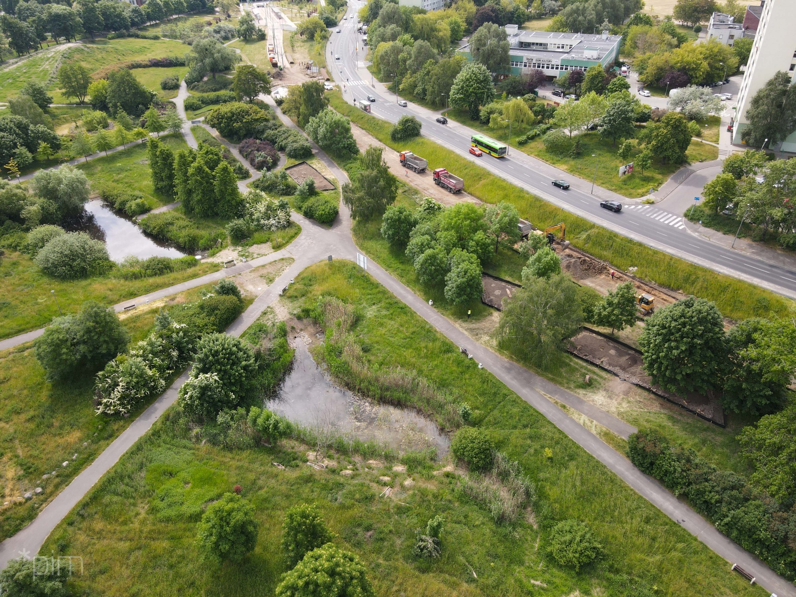 Galeria zdjęć z budowy nowych siedlisk dla traszek - grafika rozmowy