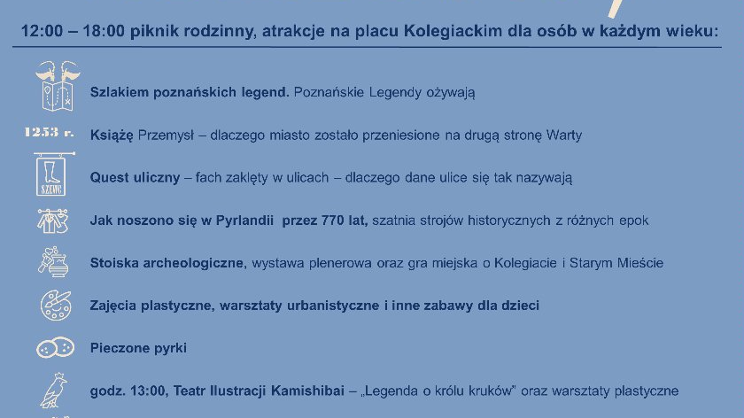 Program atrakcji, jakie czekają na mieszkańców już 29 czerwca na pl. Kolegiackim.