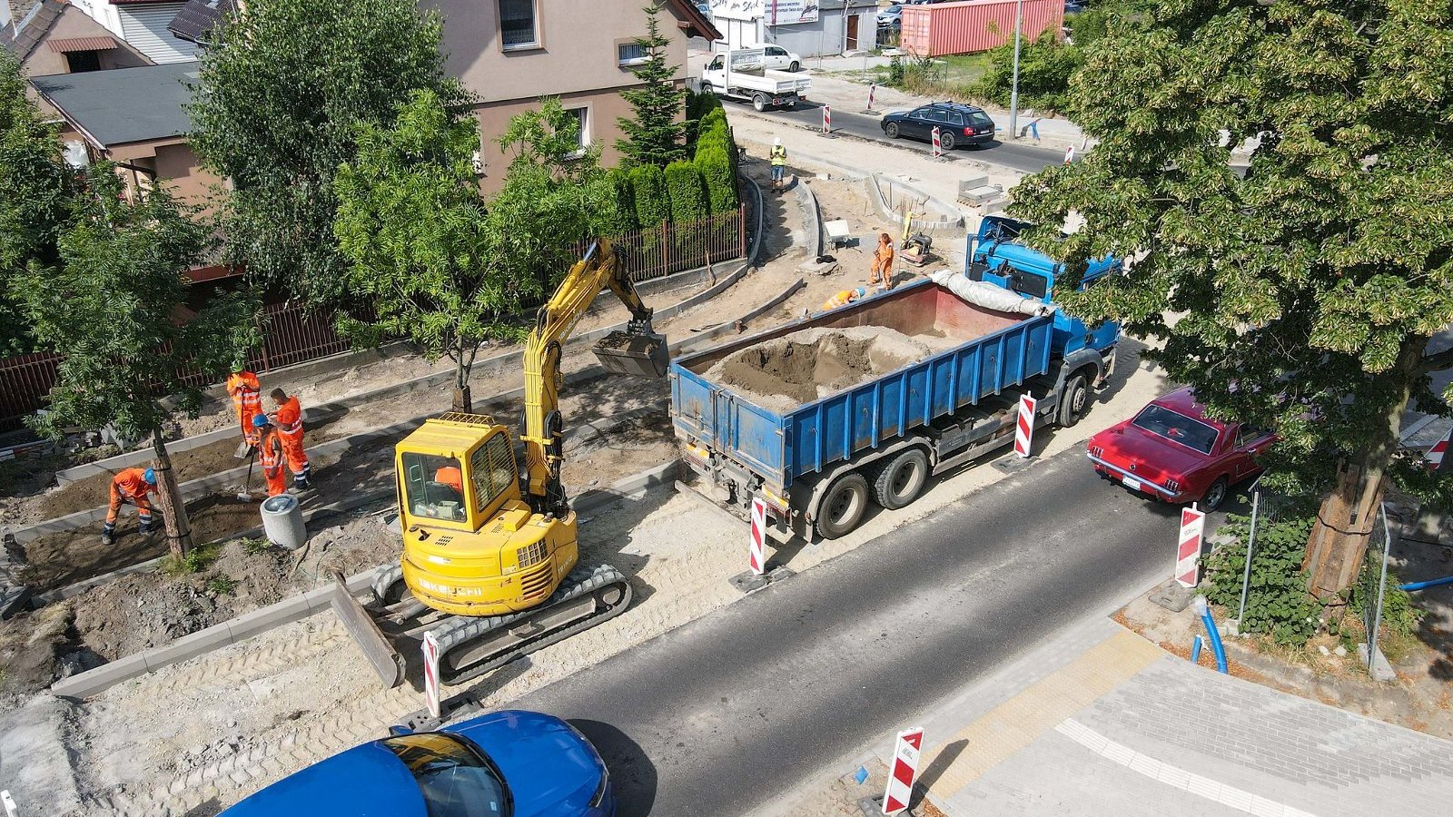 Galeria zdjęć przedstawia prace budowlane przy rondzie na Szczepankowie.