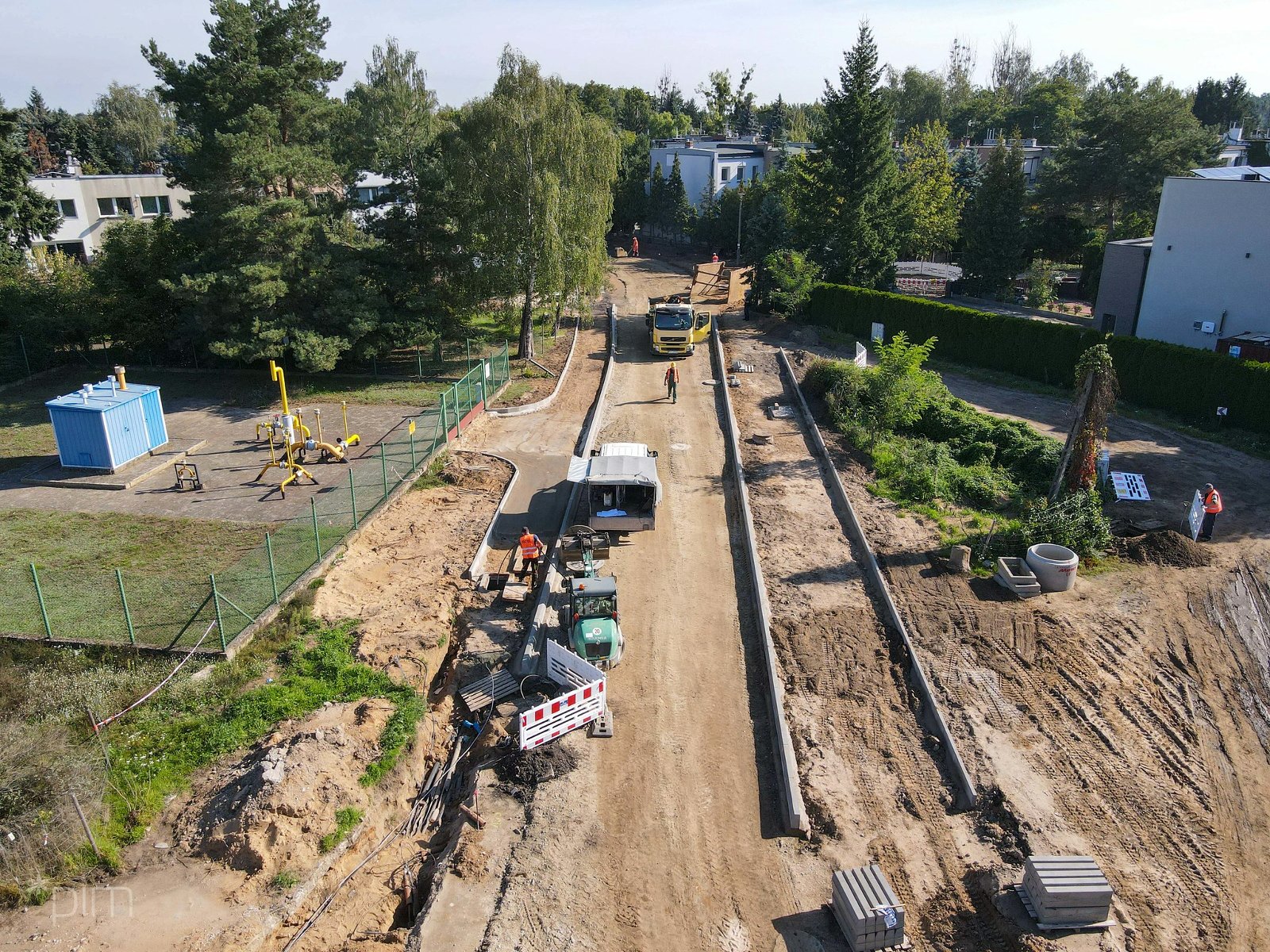 Na zdjęciu remont ulicy widziany z lotu ptaka - grafika rozmowy