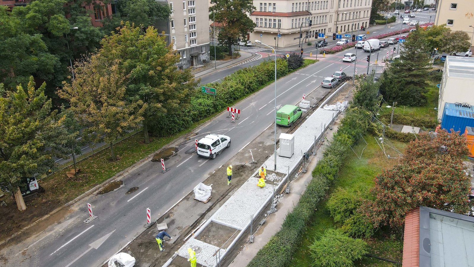 Galeria zdjęć z budowy drogi rowerowej wzdłu ulic: Estkowskiego, Solnej i Wolnica