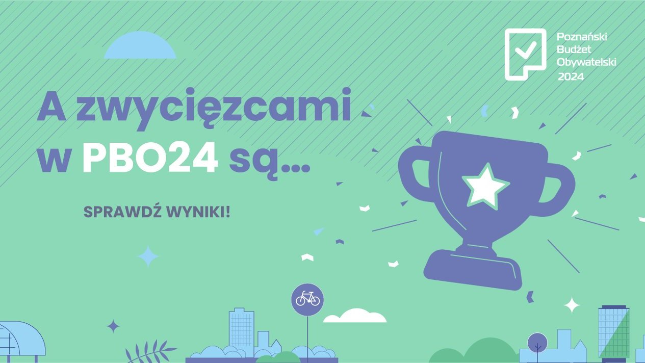 Grafika przedstawia puchar, obok niego widać napis "A zwycięzcami w PBO23 są...". W lewym górnym rogu widać logo PBO24.