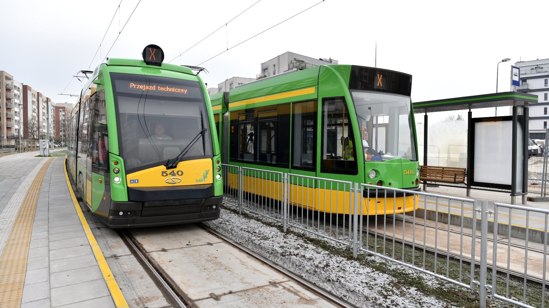 Galeria zdjęć z testowych przejazdów tramwajów na trasie kórnickiej