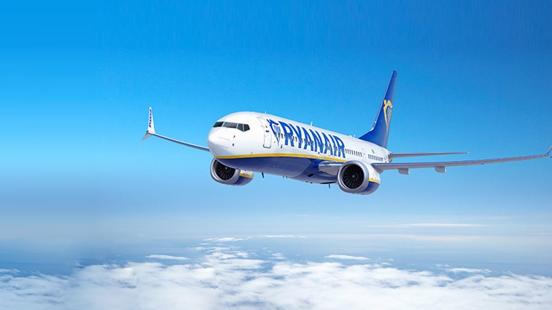 Samolot linii Ryanair - grafika rozmowy