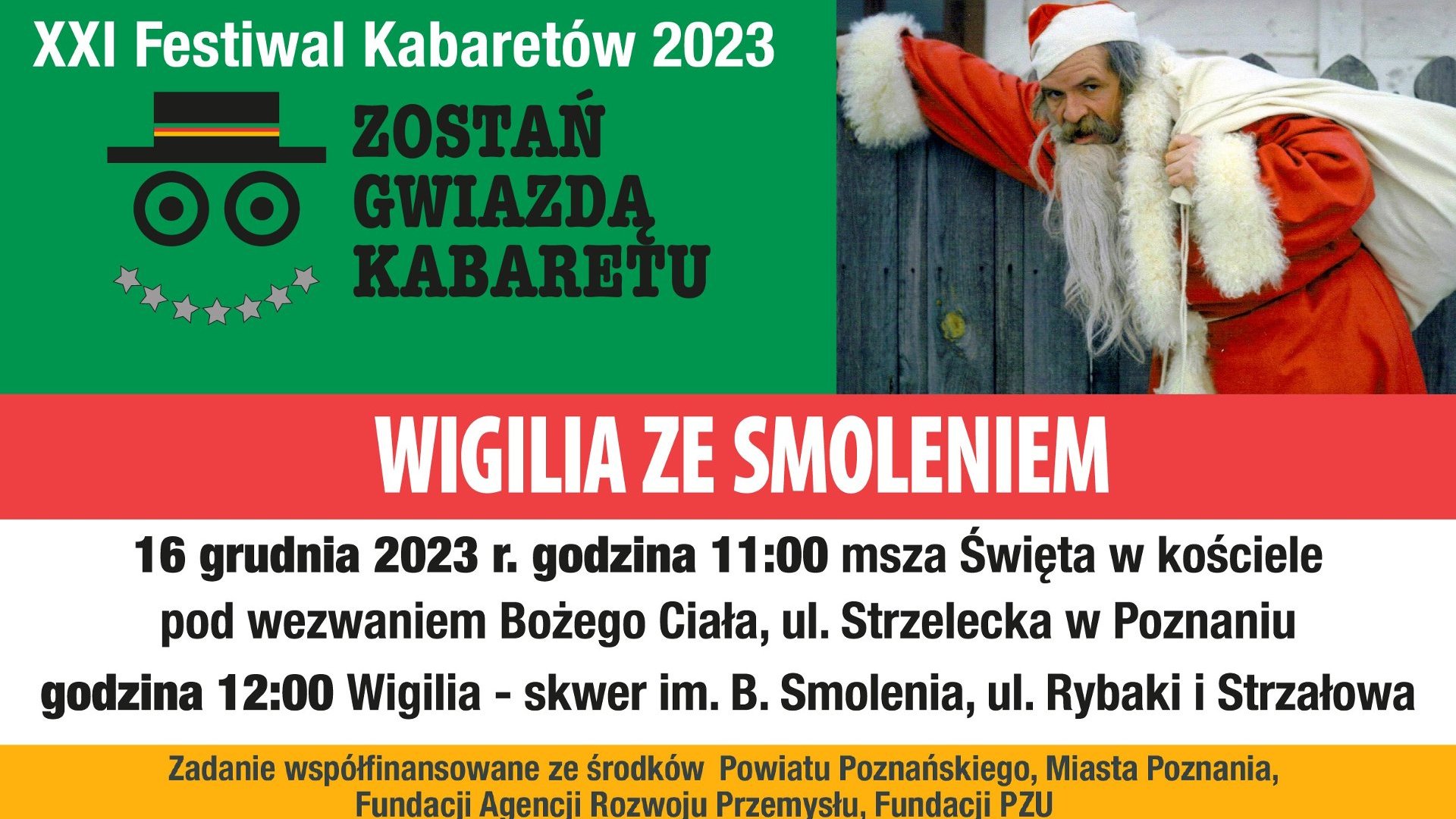 Plakat, na nim najwazniejsze informacje o wydarzeniu