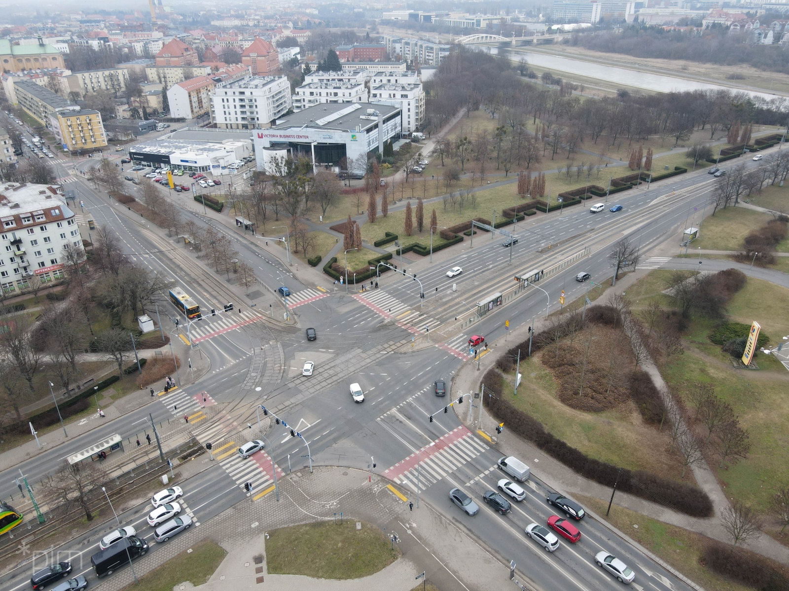 Galeria zdjęć skrzyżowania przy AWF gdzie powstania nowa droga rowerowa - grafika rozmowy