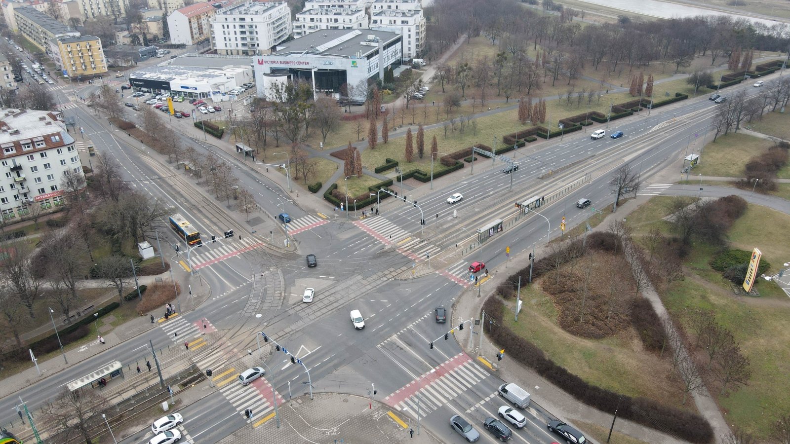 Galeria zdjęć skrzyżowania przy AWF gdzie powstania nowa droga rowerowa