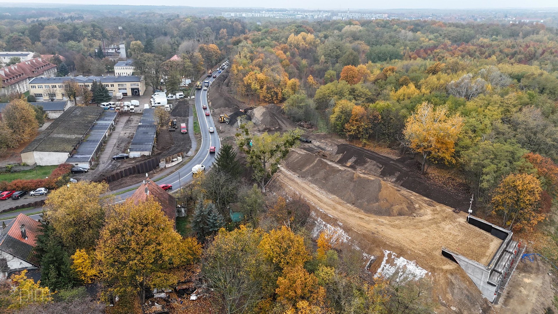 Zdjęcie z budowy wiaduktu, który powstanie przy ulicy Golęcińskiej - grafika rozmowy