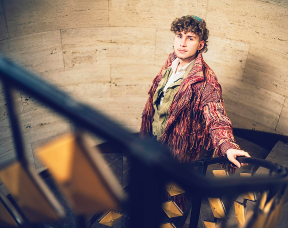 young man on the stairs
