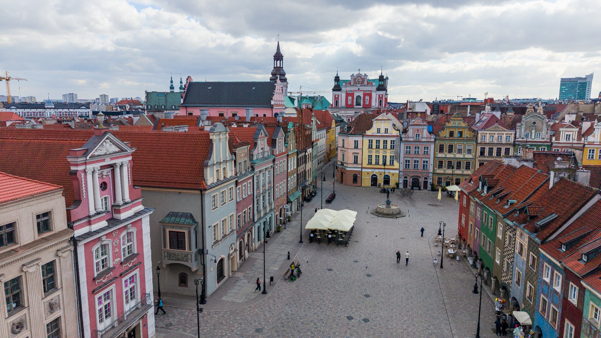Na zdjęciu rynek miasta widziany z lotu ptaka