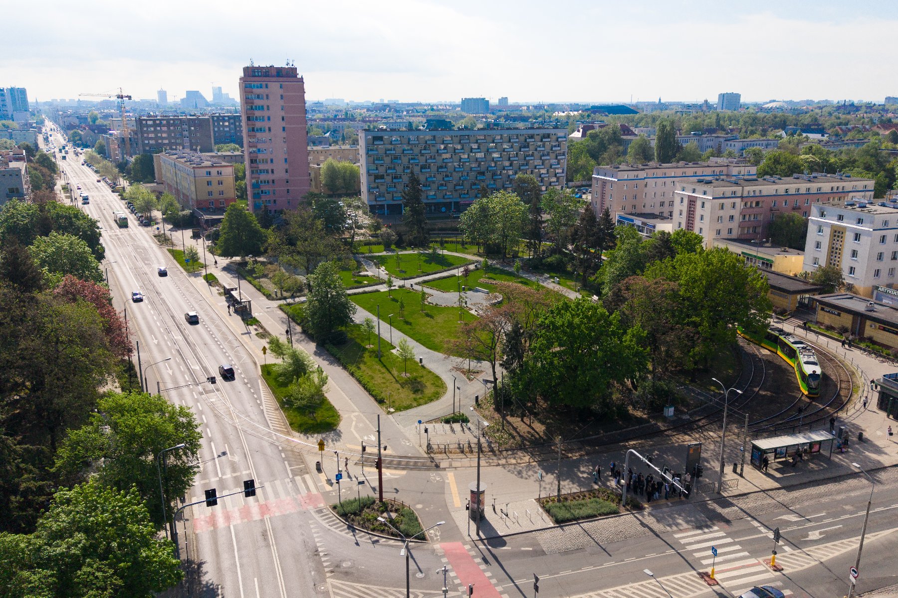 Pętla tramwajowa Ogrody z odnowionym skwerem